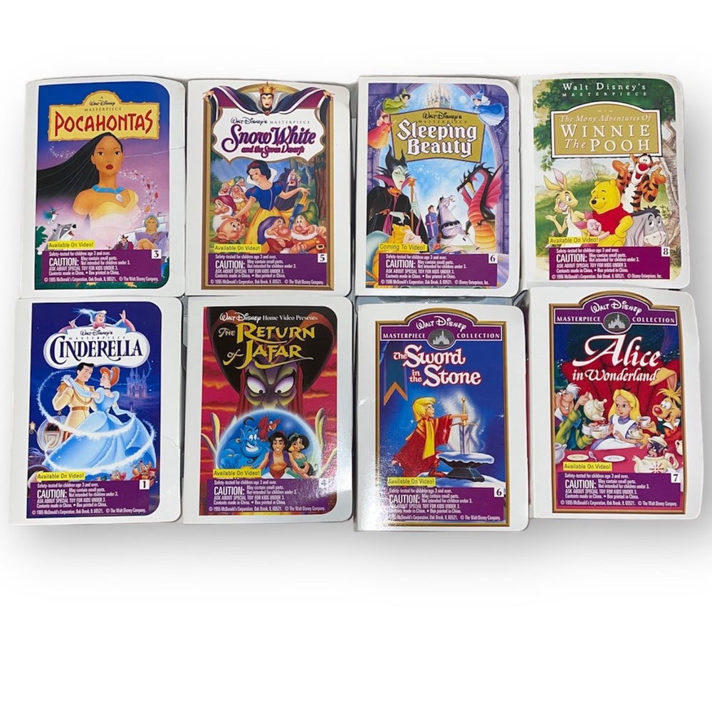 MCDONALDS Disney VHS Happy Meal Toys Figures (1995)